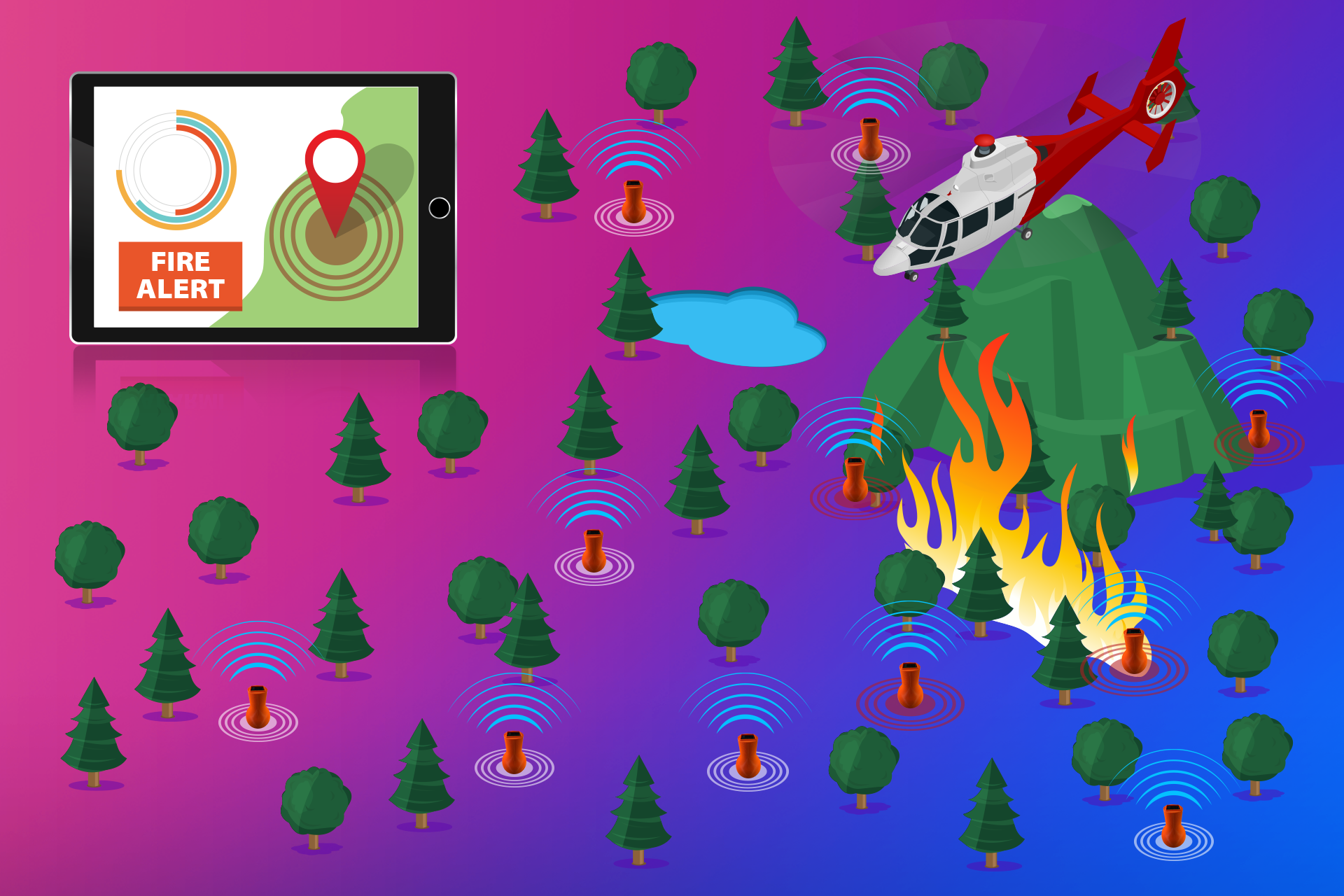 Smart Capsules to Combat Forest Fires
