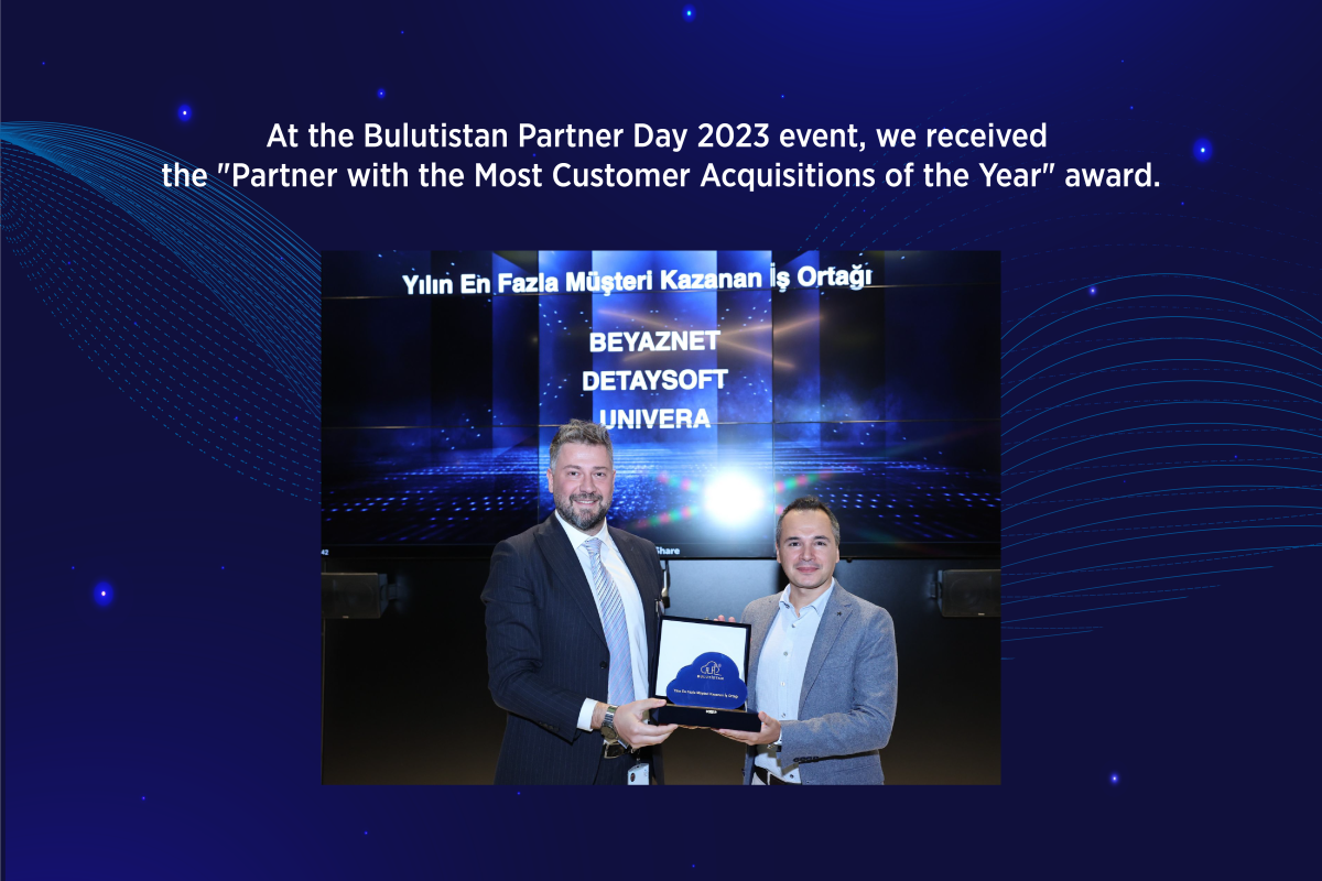 We were honored to receive the "Partner of the Year for Most Customer Acquisitions" award at the Bulutistan Partner Day 2023 event organized by our partner, Bulutistan!